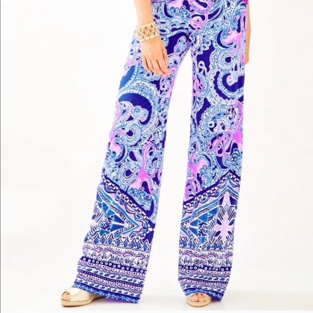 Lilly Pulitzer Bal Harbour Palazzo blue grotto